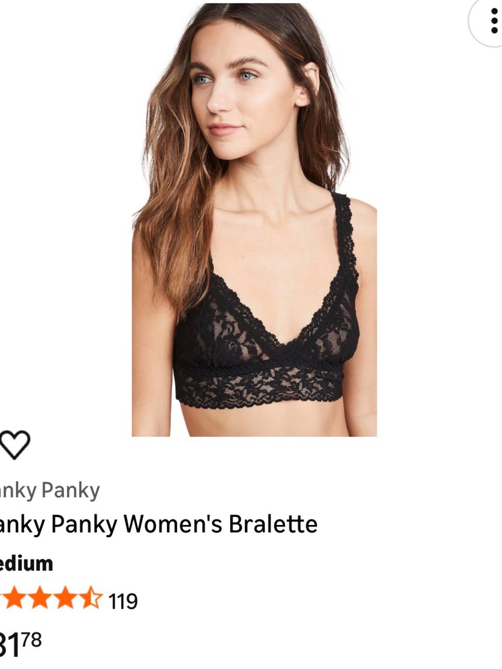 Hanky Panky Black Lace Bralette